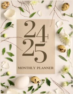 2024-2025 monthly calendar: cute floral cover|24 months agenda planner (january 2024 through december 2025)| with to do list organizer and password log
