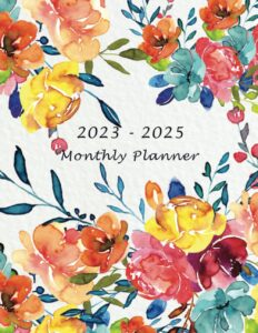 2023 to 2025 monthly planner: 2 years large monthly planner september 2023- december 2025 including notes, holidays, contacts & passwords