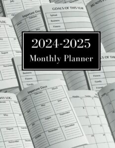 2024-2025 monthly planner 2 years: 24 months planner, january 2024 to december 2025, 2-year calendar & monthly planner- 8.5x11 inches