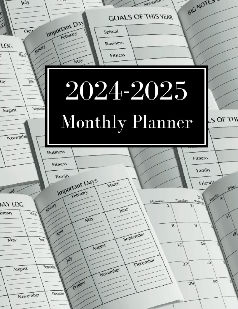 2024-2025 Monthly Planner 2 years: 24 Months Planner, January 2024 to December 2025, 2-Year Calendar & Monthly Planner- 8.5x11 inches