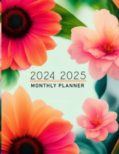 2024-2025 monthly planner: plan your way to success with our large floral two-year agenda organizer diary | 24 months from january 2024 to december 2025 .