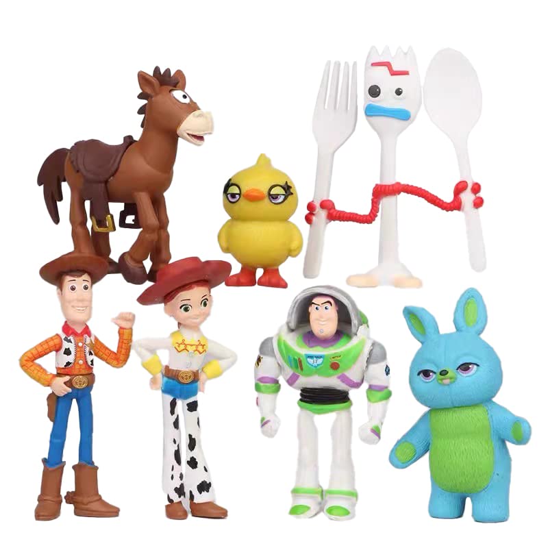 STRIPN 7Pcs Toy Mini magical Story Figure Set - Ideal for Cake Decoration and Playtime Fun