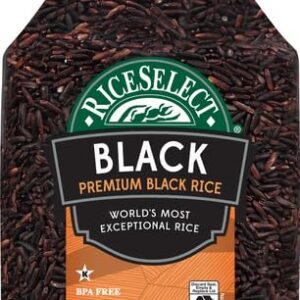 RiceSelect Premium Black Rice, Whole-Grain, Gluten-Free, Non-GMO, and Vegan Rice, BPA-Free 22-Ounce Jar (Pack of 1)