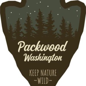 Packwood Washington Vinyl Decal Sticker Arrowhead Design 2 Inch