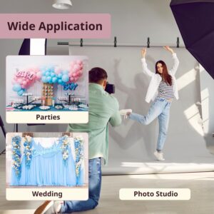 Aureday 8x5ft T-Shape Portable Backdrop Stand, Adjustable Photo Background Stand Support System, Sturdy Backdrop Stand for Parties, Weddings, Photography and Video Studio