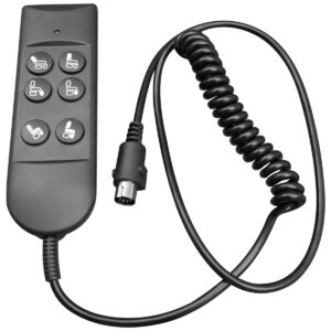 Lift Chair Remote Control for Home Power Recline Hand Control 6 Button Remote with 5-Pin Plug Extension Cable Fit for Okin Dewert Limoss Lazyboy Golden Catnapper