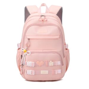 mitowermi backpack for girls boys lightweight kids backpack for elementary school bookbags pink