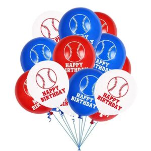 18 pcs baseball party balloons 12" baseball latex balloons great for baseball party balloons decorations baseball theme birthday party