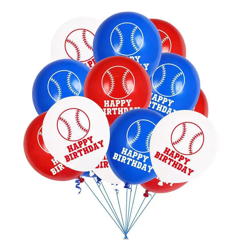 18 Pcs Baseball Party Balloons 12" Baseball Latex Balloons Great for Baseball Party Balloons Decorations Baseball Theme Birthday Party