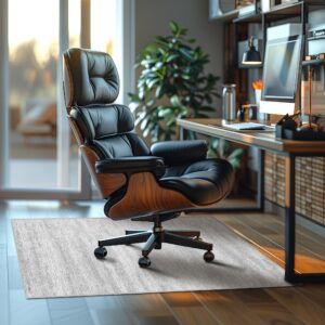 office chair mat for carpet & hardwood floor, 2.62 lbs anti-slip hi-q desk chair mat for hardwood&low-carpeted floors, easy to clean desk floor mat for office chair on hardwood floors 48" x 36"