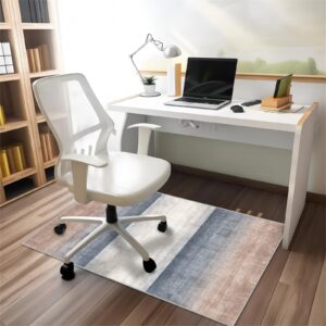 office chair mat for hardwood floor, 2.62 lbs anti-slip hi-q desk chair mat for hardwood & low-carpeted floors, 48x36 easy to clean desk floor mat for office chair on hardwood floors