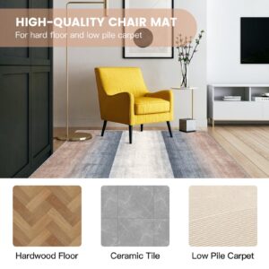 Office Chair Mat for Hardwood Floor, 2.62 lbs Anti-Slip Hi-Q Desk Chair Mat for Hardwood & Low-Carpeted Floors, 48x36 Easy to Clean Desk Floor Mat for Office Chair on Hardwood Floors