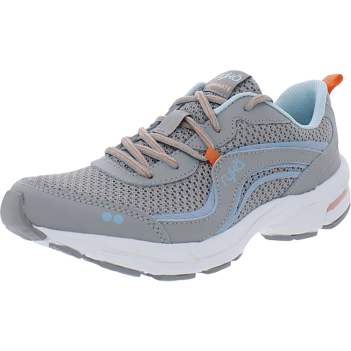 Ryka Womens Illuminate Leather Athletic and Training Shoes Gray 8 Medium (B,M)