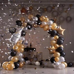 Balloon Arch Kit 10ft Wide & 9ft Tall Balloon Arch Stand with Base Adjustable Balloon Arch with 1 Pump Water Fillable Base,50 Balloon Clips for Wedding Birthday Baby Shower Party Supplies