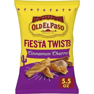old el paso fiesta twists, cinnamon churro, crispy corn snacks, 5.5 oz