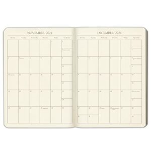 2024 Gallery Leather Desk Weekly Planner - Acadia Black - 8x5.5"