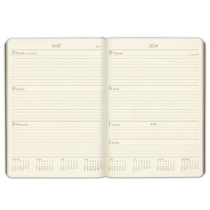 2024 Gallery Leather Desk Weekly Planner - Acadia Black - 8x5.5"