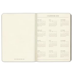 2024 Gallery Leather Desk Weekly Planner - Acadia Black - 8x5.5"