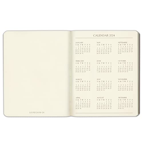 2024 Gallery Leather Large Weekly Planner - Acadia Black - 9.75x7.5"