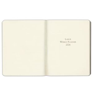 2024 Gallery Leather Large Weekly Planner - Acadia Black - 9.75x7.5"