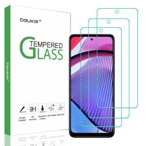 beukei (3 pack) compatible for motorola moto g power 5g (2023) [not fit for 2020-2022 version] screen protector tempered glass, touch sensitive,case friendly, 9h hardness