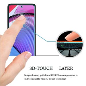 beukei (3 Pack) Compatible for Motorola Moto G Power 5G (2023) [NOT fit for 2020-2022 Version] Screen Protector Tempered Glass, Touch Sensitive,Case Friendly, 9H Hardness