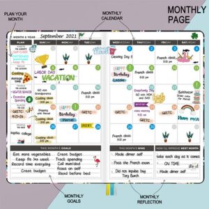 Planner Schedule, Undated Weekly & Daily Life Planner with Time Slots, Time Management Appointment Book Journal for Work & Personal Life (Style 2)