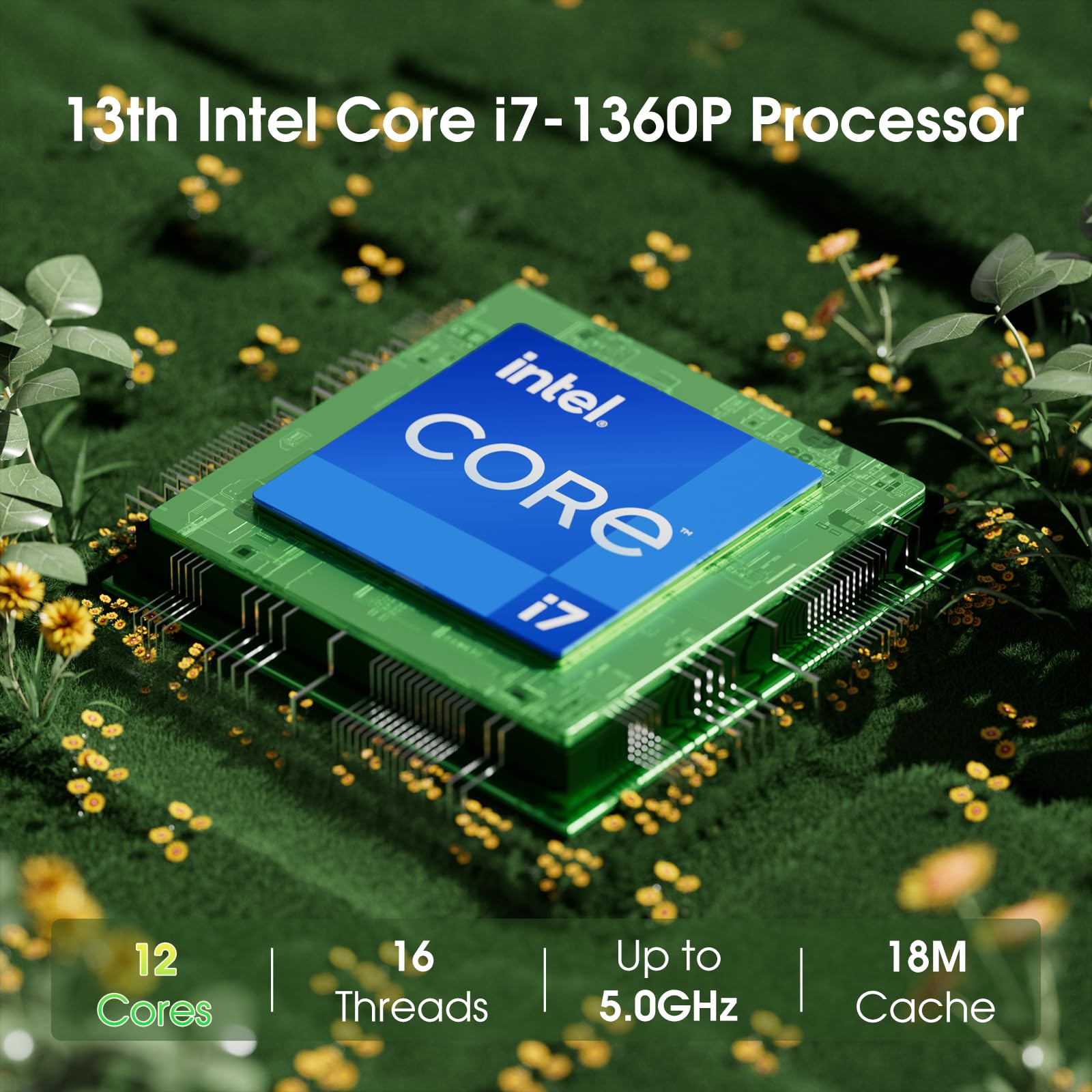 Intel NUC 13 Pro, Arena Canyon Mini Pc with 13th Gen Core i7-1360P (12C/16T & Up to 5.0GHz), 32GB DDR4 RAM & 1TB NVMe SSD, Support 8K, WiFi6E, BT5.3, 2 x Thunderbolt 4, Windows 11 Pro, 18M Cache