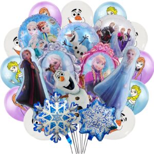 20Pcs Frozen Party Balloons Frozen Themed Birthday Party Foil Balloons Latex Balloons Frozen party Decoration