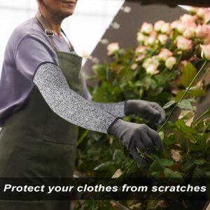 IMENORY Cut Resistant Sleeves, Arm Protectors for Thin Skin and Bruising, Upgrade Work Cooking Gardening Forearm Sleeves with Thumb Hole Arm Guards for Men Women Garden Kitchen Yard Work 1 Pair