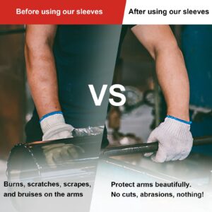 IMENORY Cut Resistant Sleeves, Arm Protectors for Thin Skin and Bruising, Upgrade Work Cooking Gardening Forearm Sleeves with Thumb Hole Arm Guards for Men Women Garden Kitchen Yard Work 1 Pair