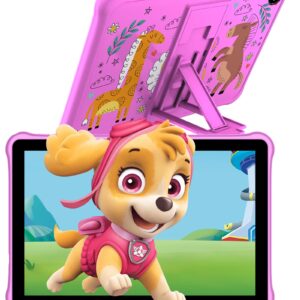 Blackview Kids Tablet Android 12 Tablet Tab A7 Kids 10.1 inch Tablets 64GB ROM 1TB Expand 6580mAh Tablet Toddler Tablet Bluetooth IPS HD+ Display Parental Control Educational Games Pink