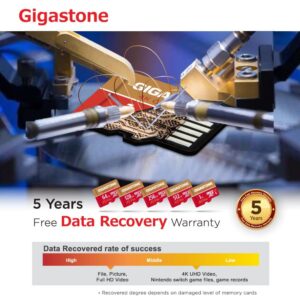 [5-Yrs Free Data Recovery] Gigastone 128GB 2-Pack Micro SD Card, 4K Game Pro MAX, A2 V30 MicroSDXC Memory Card for Nintendo-Switch, 4K UHD Video, Up to 120/80 MB/s, UHS-I U3 C10 with Adapter