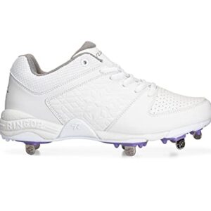 RIP-IT Women's Diamond Metal Softball Cleats - Softball Shoes for Women - White - Size 11