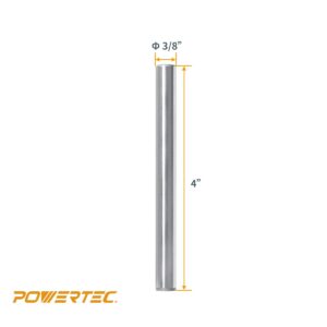 POWERTEC 71473-P2 Hardened Steel Dowel Pins 3/8" x 4" Long | Heat Treated and Precisely Shaped for Accurate Alignment – 8 Pack