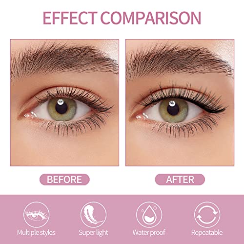 Lash Clusters 9-16mm MIX Individual Lashes 280 Clusters MAGEFY False Eyelash Clusters 30D Curl Extensions Individual Eyelashes Cluster DIY Eyelash Extensions at Home (30D,9-16mm)