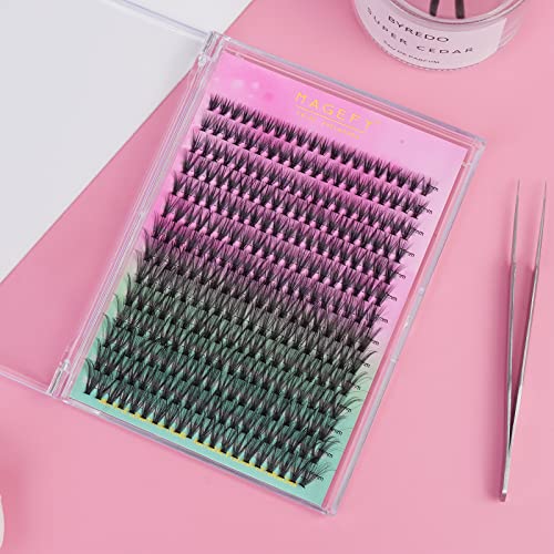 Lash Clusters 9-16mm MIX Individual Lashes 280 Clusters MAGEFY False Eyelash Clusters 30D Curl Extensions Individual Eyelashes Cluster DIY Eyelash Extensions at Home (30D,9-16mm)