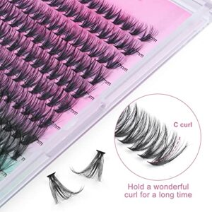 Lash Clusters 9-16mm MIX Individual Lashes 280 Clusters MAGEFY False Eyelash Clusters 30D Curl Extensions Individual Eyelashes Cluster DIY Eyelash Extensions at Home (30D,9-16mm)