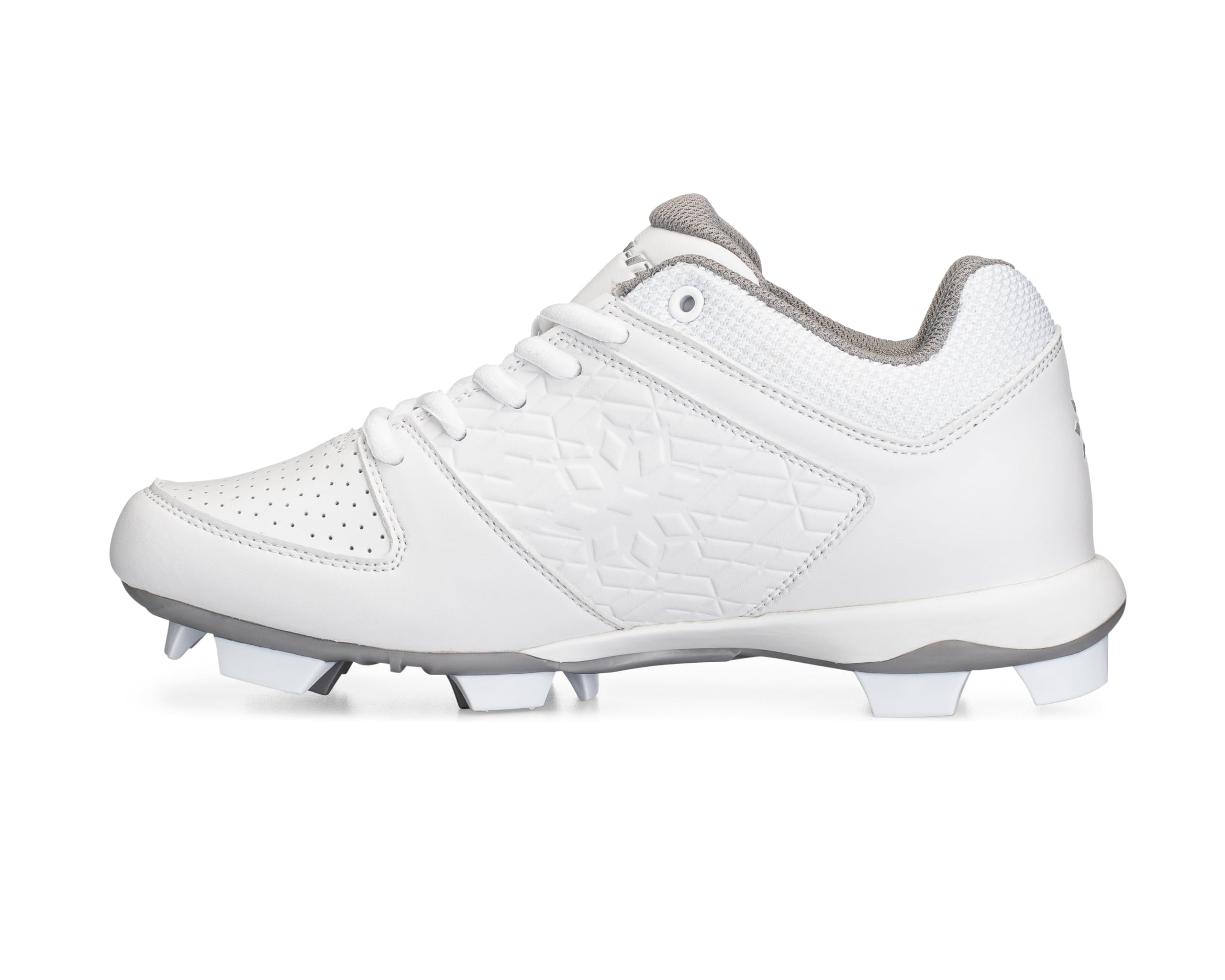 RIP-IT Women's Diamond Softball Cleats | Molded Softball Shoes for Women | White | Size 8.5