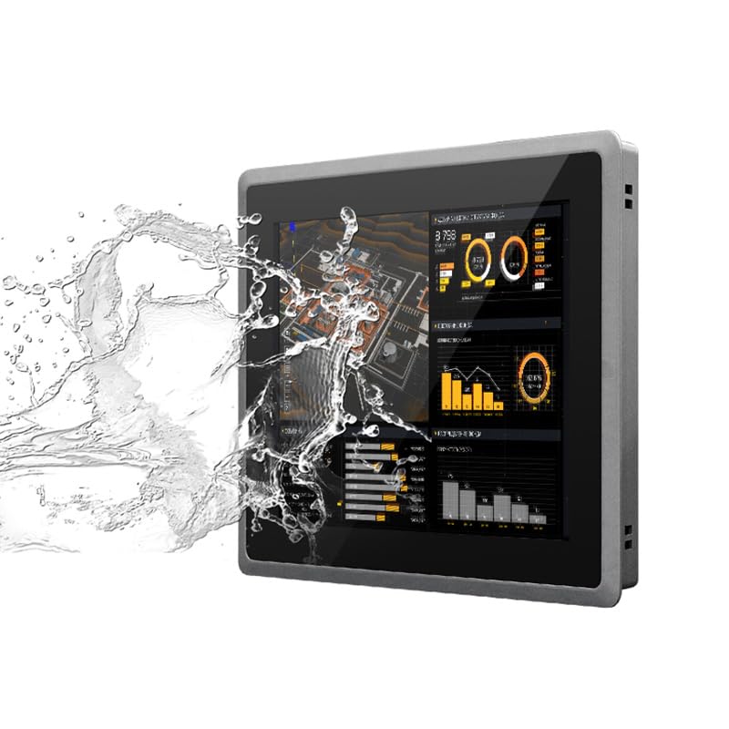 SunKol 15 inch Industrial Embedded Panel PC, 10 Point Capacitive Industrial Touch Screen Panel Computer, 2xUSB3.0,HDMI,2xRS232,2xLAN (i3-3217U, 8GB RAM 128GB SSD)