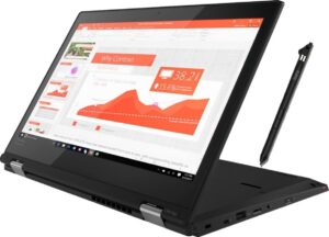 lenovo thinkpad l380 yoga 2-in-1 laptop, 13.3" fhd touchscreen, intel core i5-8250u, 16gb ram, 512gb ssd, fingerprint reader, backlit keyboard, stylus pen, windows 10 pro (renewed)