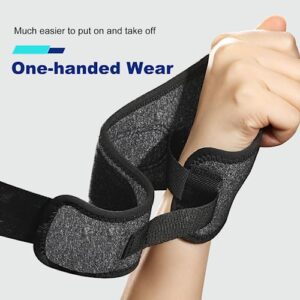 Fitomo 2 x Wrist Brace with Soft Thumb Opening for Mild Carpal Tunnel Tendonitis Arthritis Sprains, Compression Hand Brace for Women Men, Wrist Support Strap for Sports Work Typing Sleeping