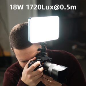 VILTROX 18W 2800K-6800K CRI 95+ On Camera LED Panel Video Light, 1800LUM Smartphone Control LED Key Light, Dimmable Photography Fill-in Lamp 10 Lighting Effects for Photography YouTube Tiktok