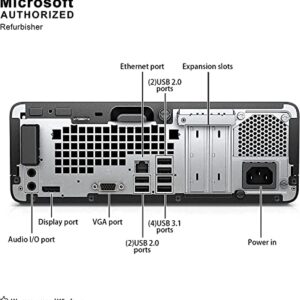 HP ProDesk 400G4 SSF Home and Business Desktop PC, Intel Pentium G4400 3.3GHz, 16GB DDR4 RAM, 1TB SSD, WiFi, BT 4.0, DVD, Windows 10 Pro 64bit, Multi-Language Support English/Spanish/French(Renewed)