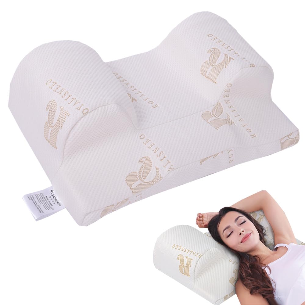 Royalisneeo Beauty Pillow, Wrinkle Prevention Back Sleeping Pillow, Anti Wrinkle & Anti Aging, Memory Foam Beauty Sleep Pillow to Keep Head Straight (Standard)