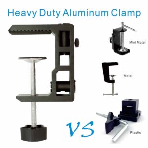 Replacement Heavy Duty C Clamp for 1/2” Base Magnifying Lamp，XINME Desk Lamp，Swing Arm Lamp，Phone Mount，I pad Mount，Tablet Holder，Mic Holder (G2 BLACK)