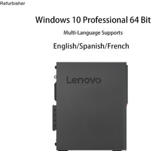 Lenovo ThinkCentre M910S SFF Desktop Computer, Intel Quad Core i5-6500 up to 3.6GHz, 16G DDR4, 512GB SSD, M8+M80, WiFi, BT, DP, VGA, Windows 10 Pro 64 Bit English/Spanish/French(Renewed)