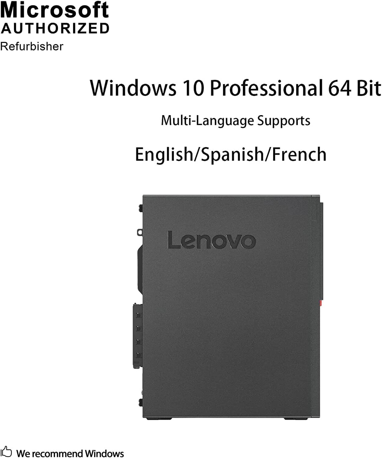 Lenovo ThinkCentre M910S SFF Desktop Computer, Intel Quad Core i5-6500 up to 3.6GHz, 16G DDR4, 512GB SSD, M8+M80, WiFi, BT, DP, VGA, Windows 10 Pro 64 Bit English/Spanish/French(Renewed)