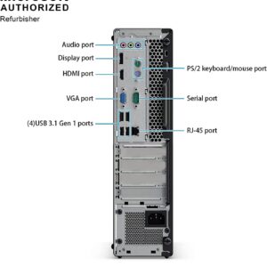 Lenovo ThinkCentre M910S SFF Desktop Computer, Intel Quad Core i5-6500 up to 3.6GHz, 16G DDR4, 512GB SSD, M8+M80, WiFi, BT, DP, VGA, Windows 10 Pro 64 Bit English/Spanish/French(Renewed)