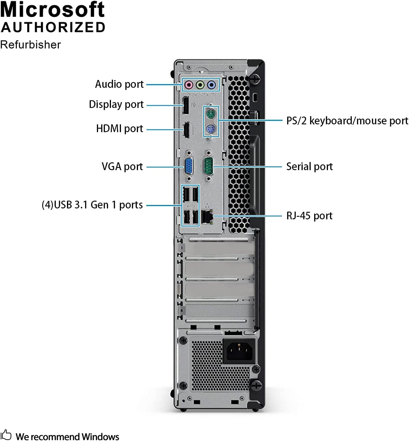 Lenovo ThinkCentre M910S SFF Desktop Computer, Intel Quad Core i5-6500 up to 3.6GHz, 16G DDR4, 512GB SSD, M8+M80, WiFi, BT, DP, VGA, Windows 10 Pro 64 Bit English/Spanish/French(Renewed)